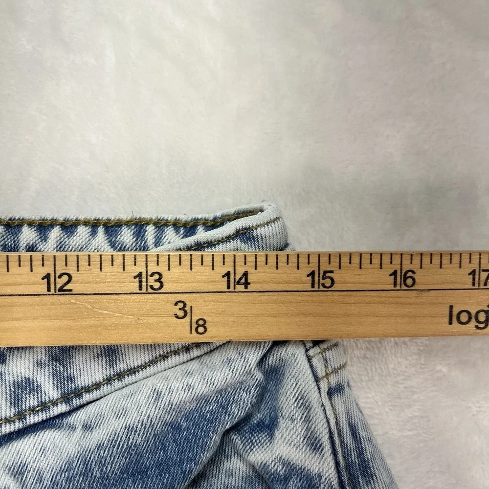 Abercrombie & Fitch Curve Love Dad High Rise Jeans Womens 30 Light Wash Distress
